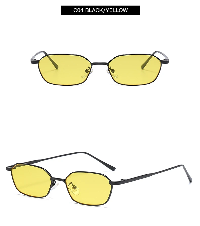 Trendige Kleine Quadratische Sonnenbrille Damen Markendesigner Mode Luxus Sonnenbrille Vintage Steampunk Metallrahmen Brillen – Detail 12