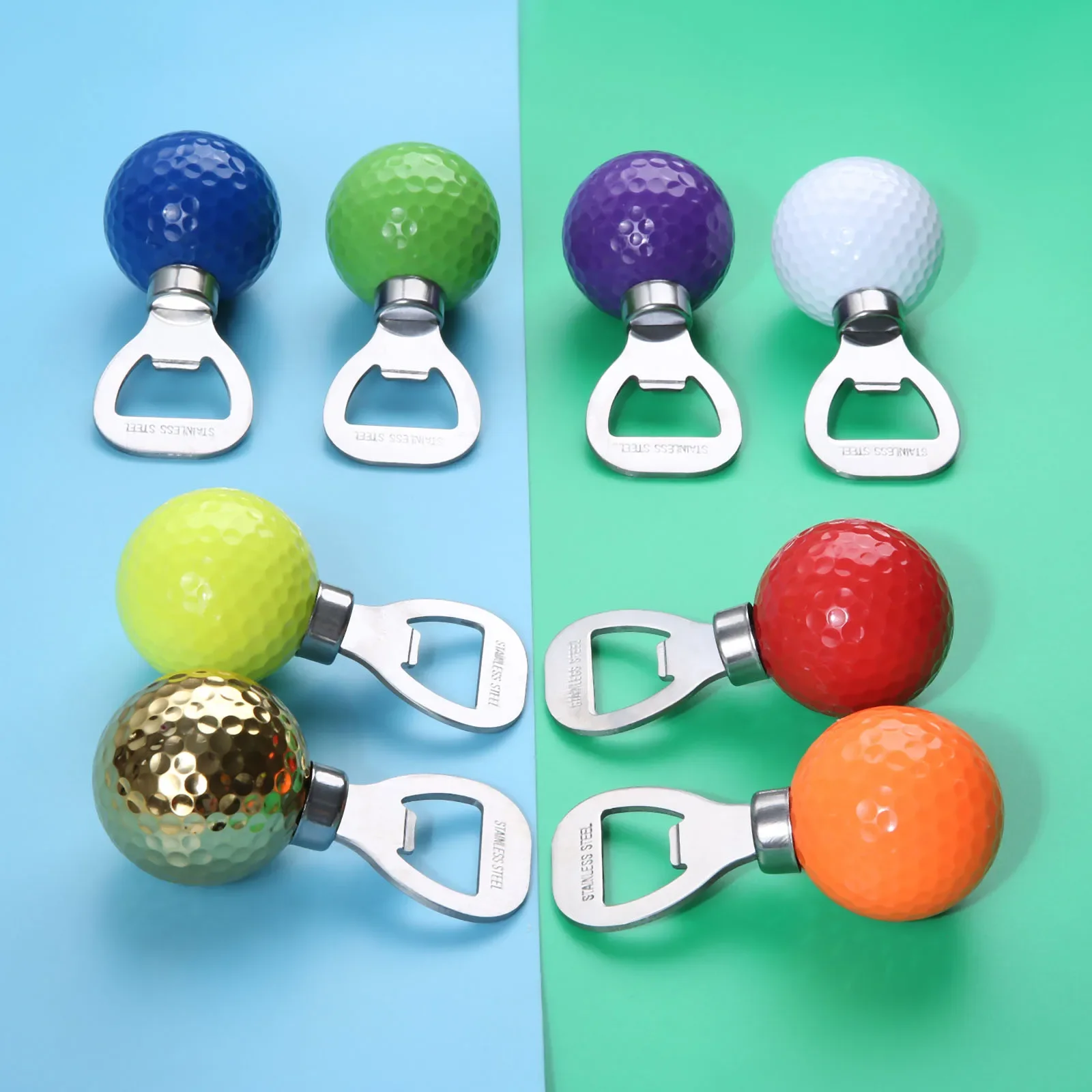 1 Pc Stainless Steel Golf Ball-Shaped Bottle Opener Novelty Corkscrew Wine And Beer Opener Golfer Practice Golf Training Aids 3