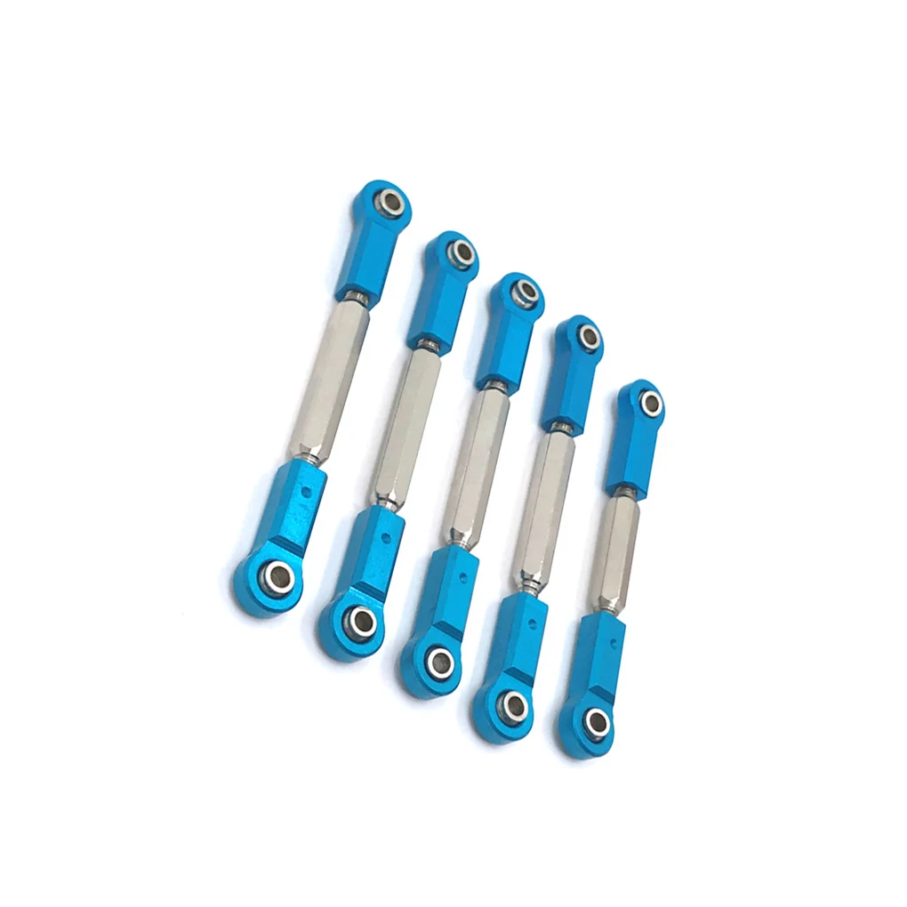 5 Pieces 1/10 Scale RC Car Steering Linkages Metal Pull Rods Automotive