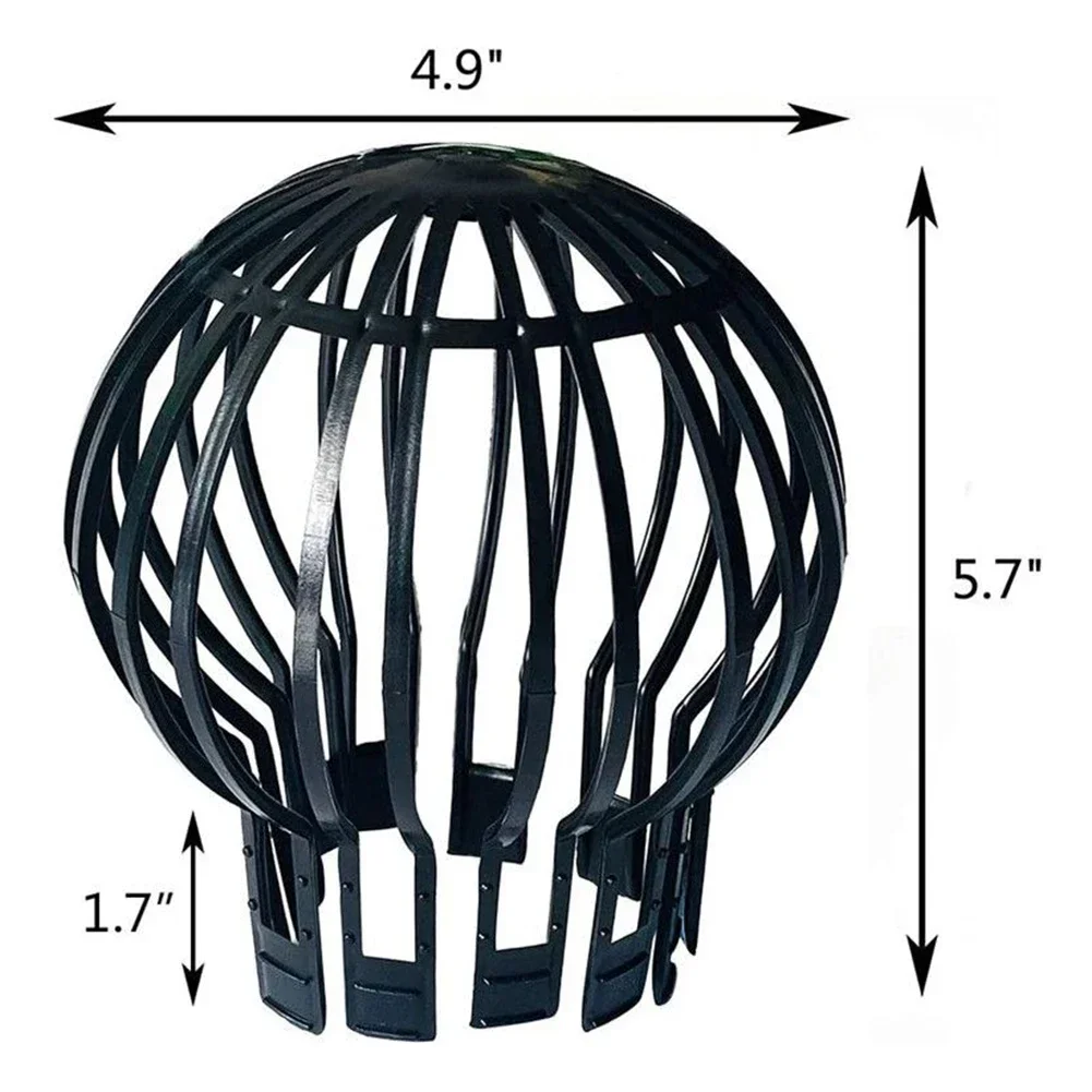 Downpipe Protection Leaves Sieve 4pcs Rain Pipe Plastic Gutter Components Hardware