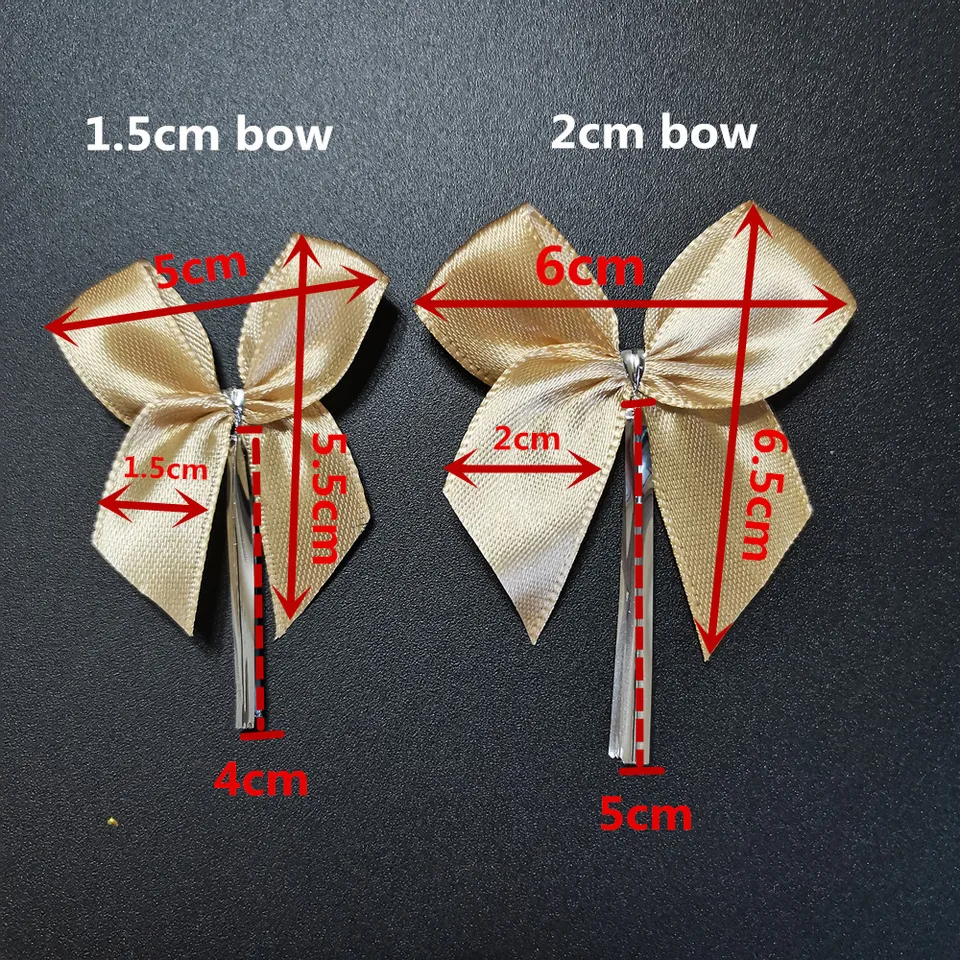 MORSUNBELA 50 Fiocchi Regalo per Fiocchi, Piccoli Fiocchi, Decorazione per Confezioni Regalo, Decorazione Natalizia, Rosa Antico