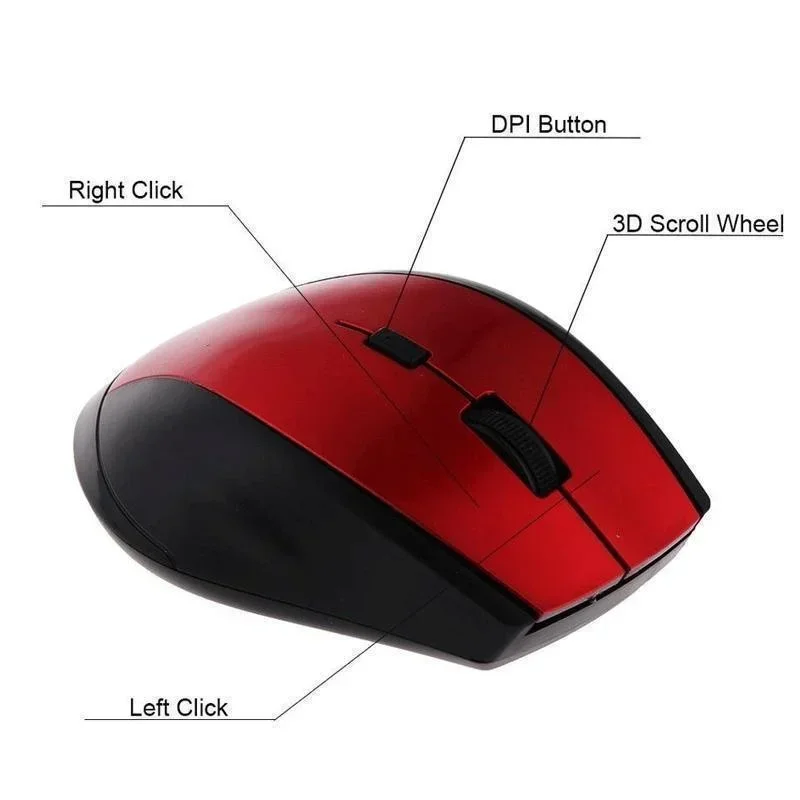 2.4Ghz Wireless Mouse Gamer for Computer PC Gaming Mouse with USB Receiver Laptop Accessories