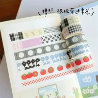 Ins Korean Cute Flower Decoration Adhesive Tape Handbook DIY Scrapbooking Journal Collage Material Stickers Gift 1