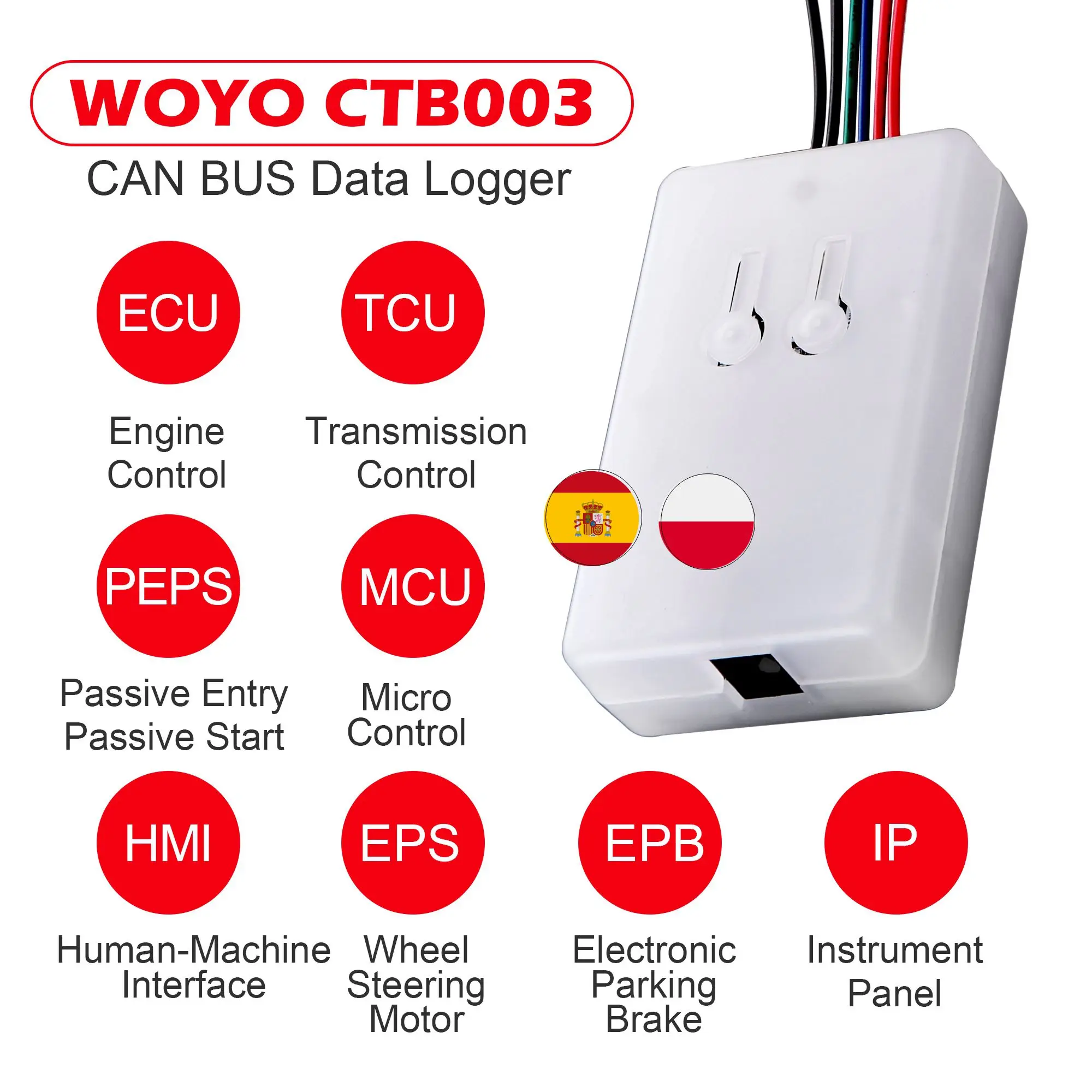 CTB003 CAN-тестер для автомобиля CAN-шины, сборщик данных для VW Audi BMW Mercedes Benz Toyota Ford GM Fiat CAN-модуль шины