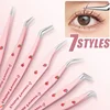 7styles Professional Eyelash Tweezers Stainless Steel Curved 3D Lashes Extension Makeup Tools Anti-static False Eyelashes Pincet 2