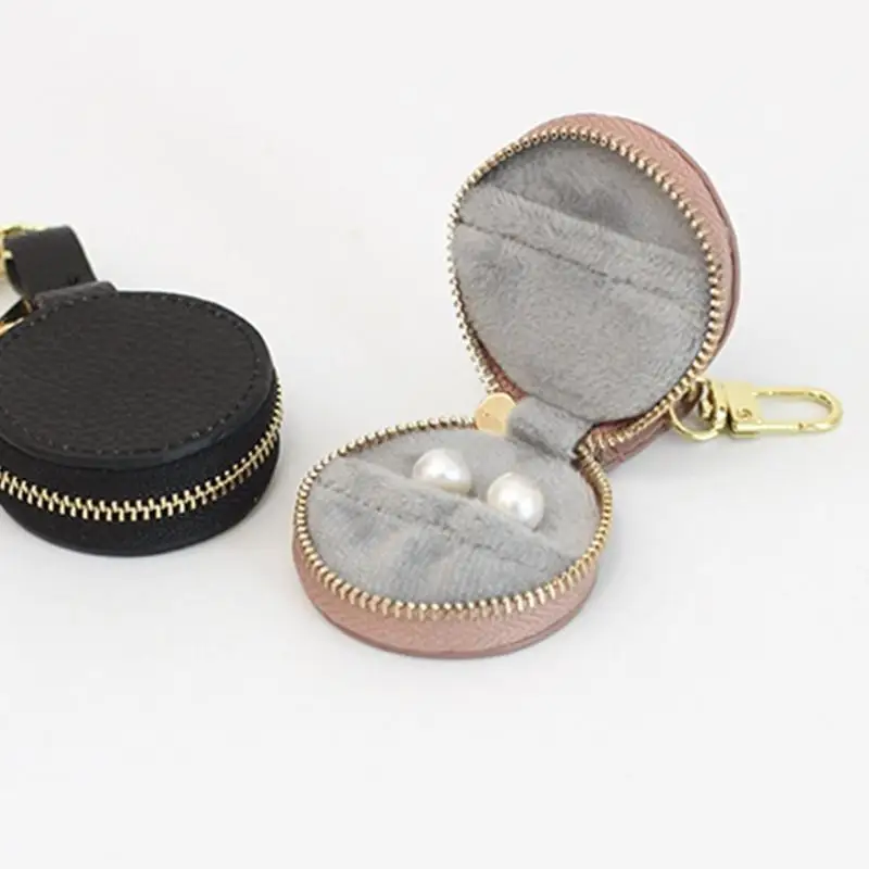 A52E Tragbare Leder Schmuck Lagerung Box Kompakte Fall Effiziente Schmuck Lagerung Fall Schmuck Verpackung Tasche Display Halter – Detail 10