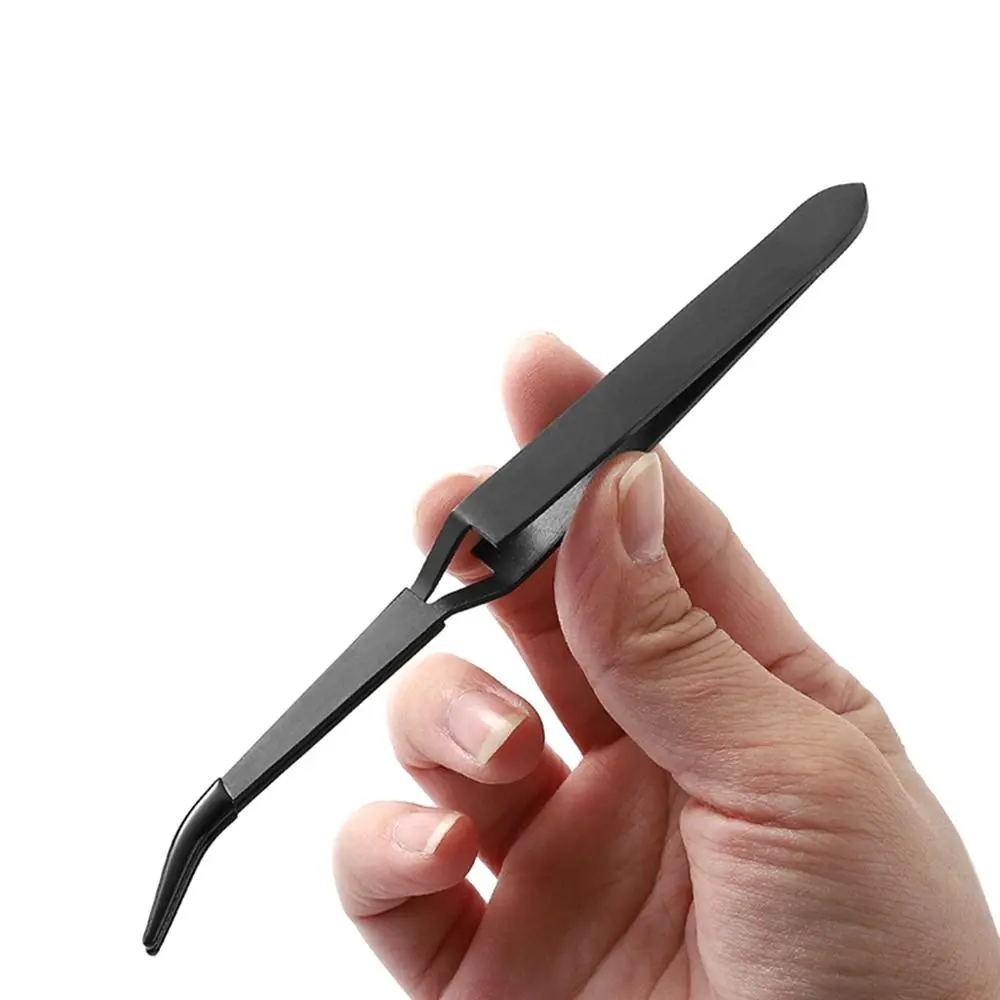 Accessories Stainless Steel Craft Tweezers Universal Tools Soldering Tweezers Silicone Cross Locking Tweezers
