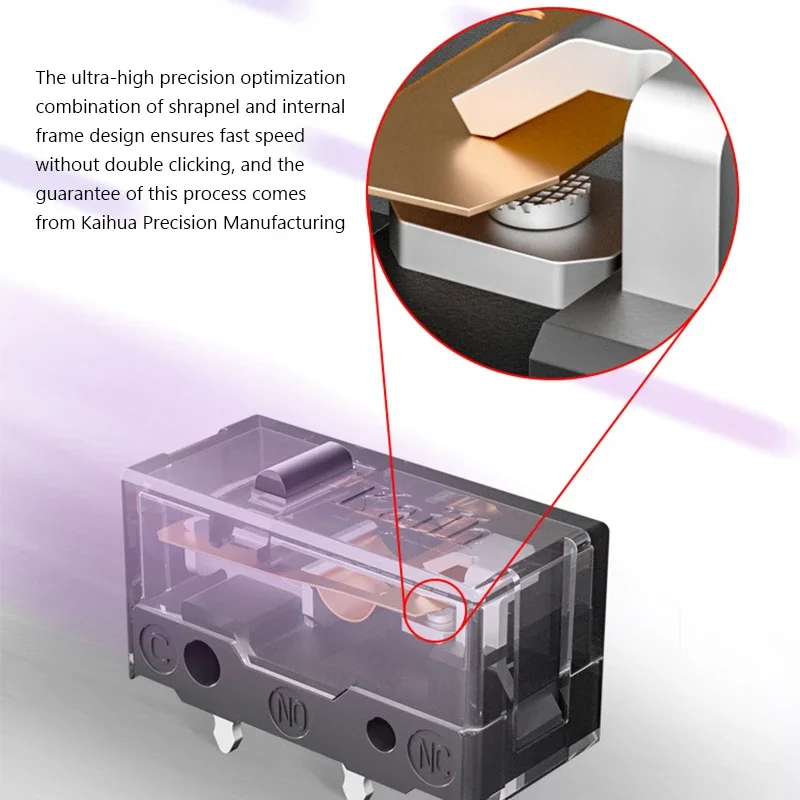 Kailh-microinterruptor de ratón GM 8,0, botón de contacto dorado, 80 millones de clics, 3 pines, punto negro, 4/2/piezas, Original