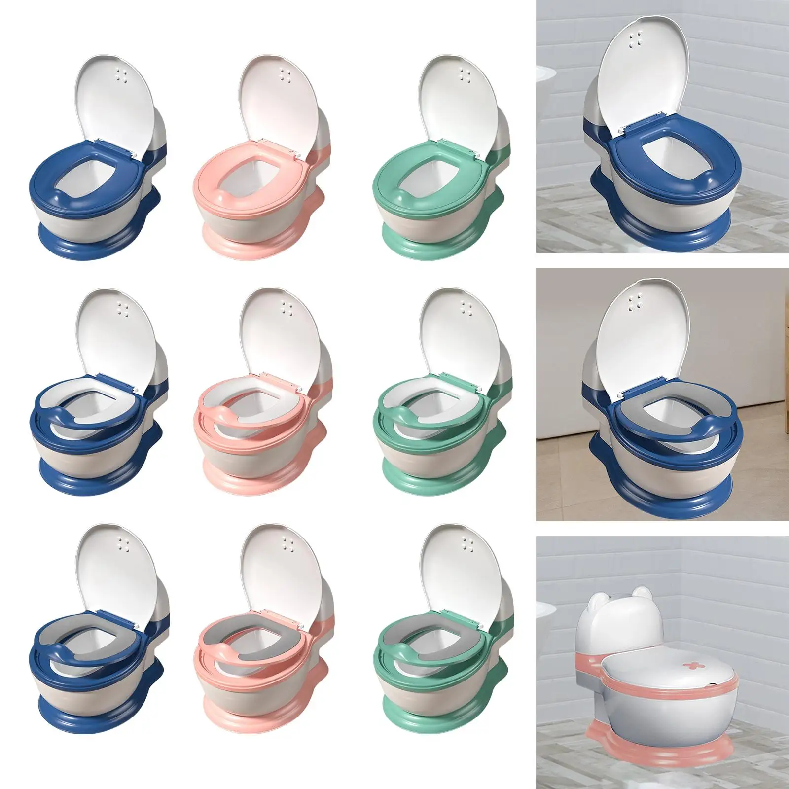Potty Train Toilet, Toddlers Potty Chair, Comfortable with Pad, Travel Training Transition Potty Seat, Potty for Outdoor 2