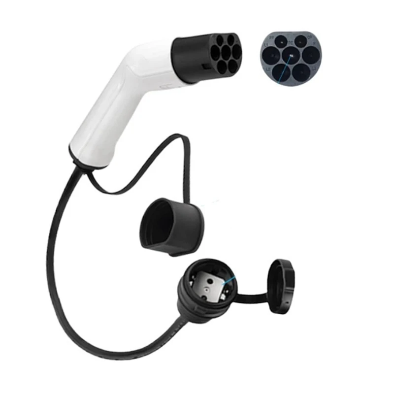 

EV Connector 16A Type 2 Male Plug To Schuko Socket EV Charging Adapter For EV Charging Station Electric Bicycles,EU Plug