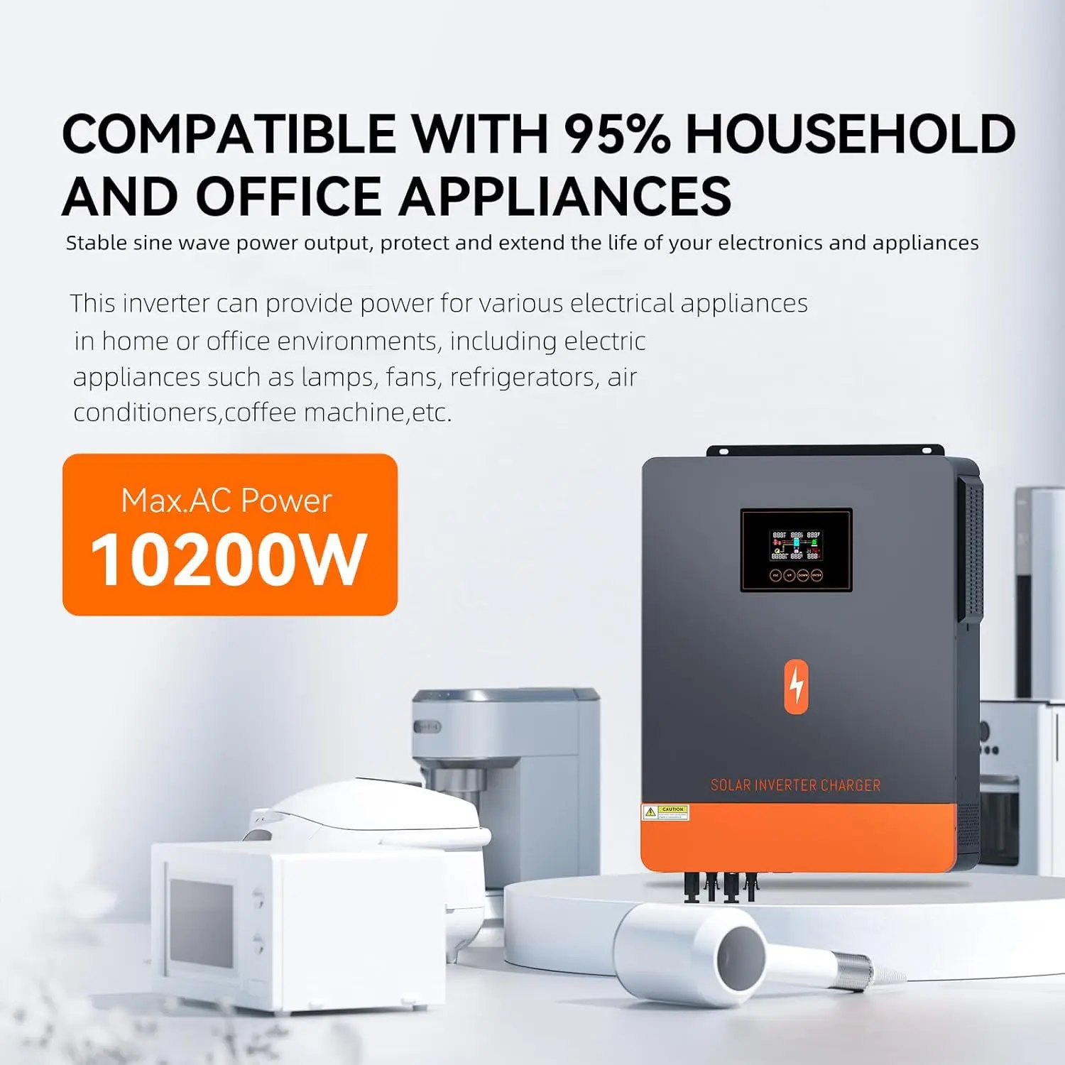 PowMr 10.2KW Hybrid Solar Inverter 48V 230V