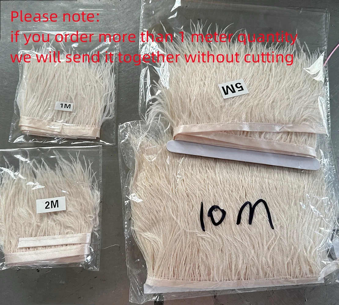 GreatRise Bordure En Plumes D'autruche Naturelles De 10 à 15 Cm De Large, Avec Franges, Pour Bricolage, Artisanat, Couture, Costumes, Décoration, Bleu Clair, 2 M