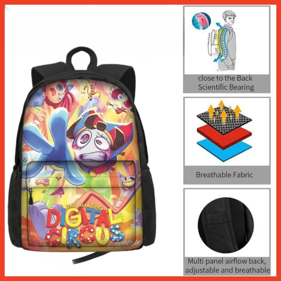 The Amazing Digital Circus School Zaino Jax Zaino Digital Circus Bag Multi Color Digital Anime Christmas Festival Gifts
