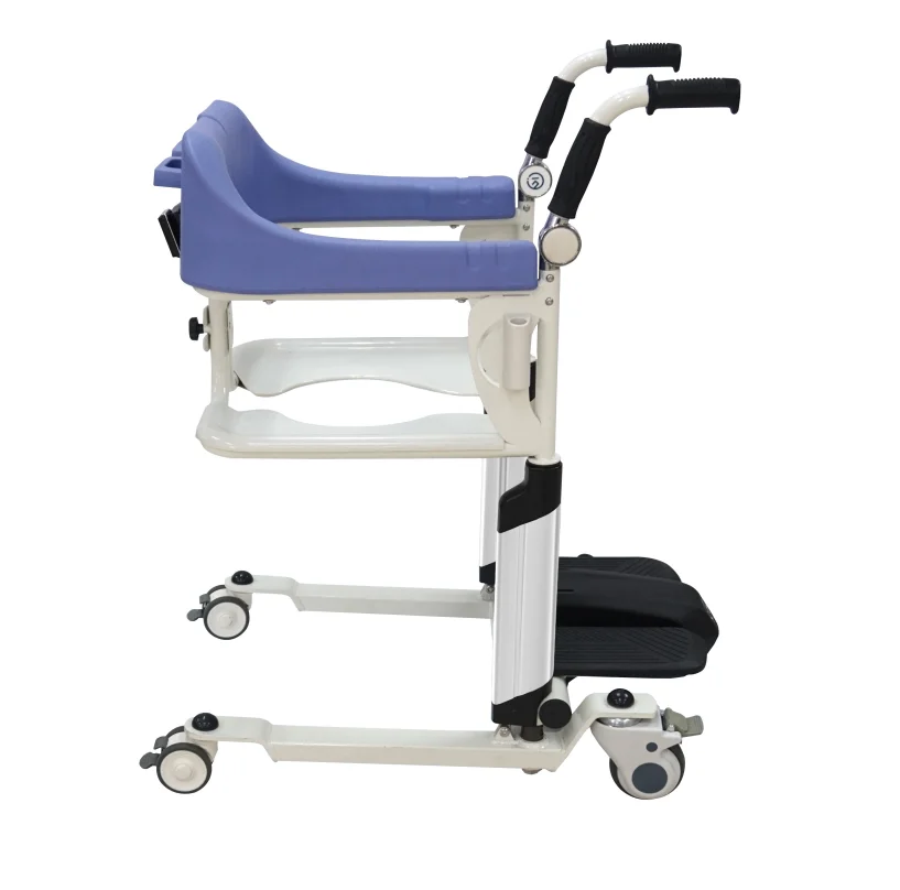 Electric Patient Transfer Lift Multifunctional Open Up Wheel chair Mobile Seat Bed Disabled Elderly Toilet Commode chair