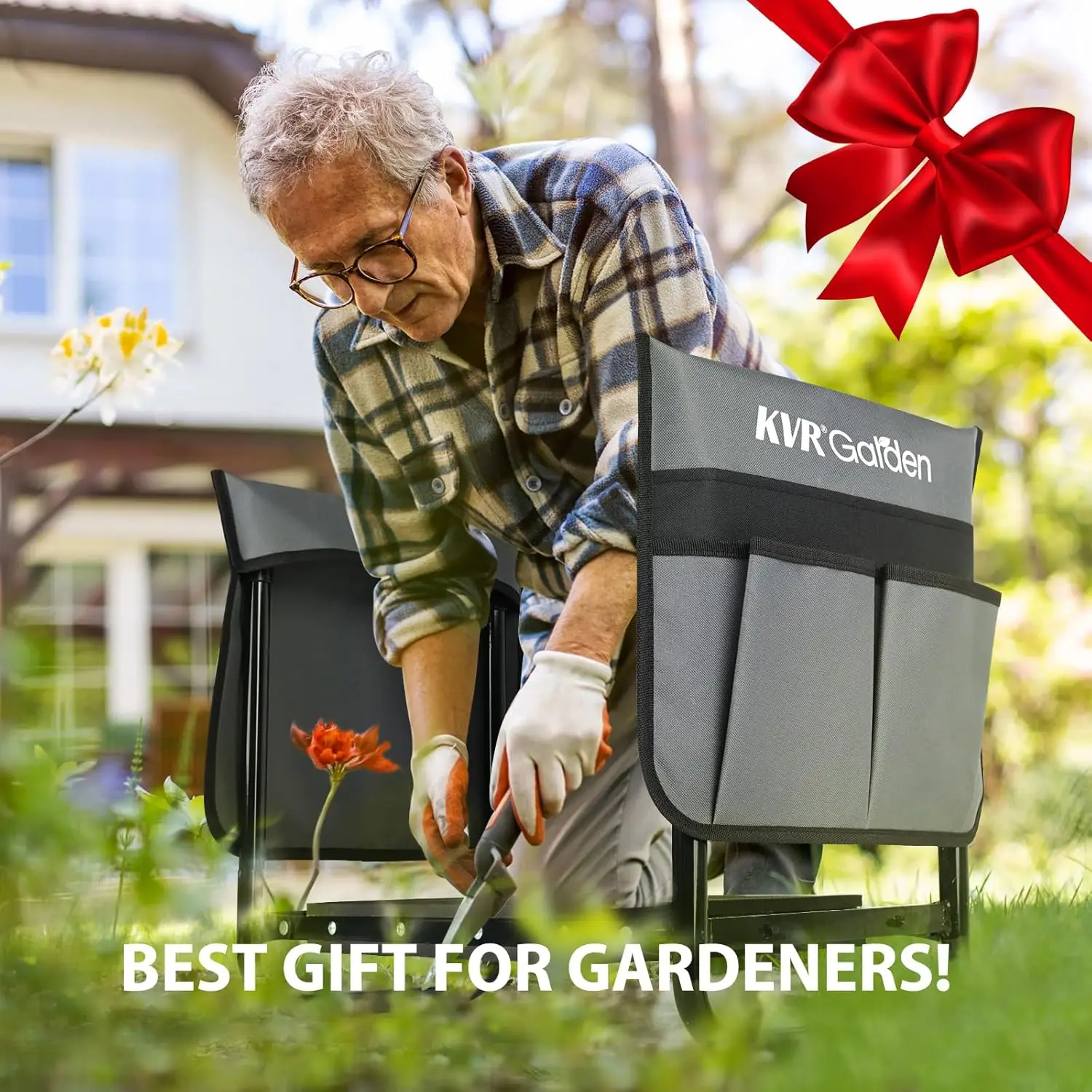 Garden Kneeler Seat. Heavy Duty. Upgraded Bench. 10.2" Wide. Anti-Rust & Anti-Wear. Foldable. Prevents Back Pain. Gift for All.