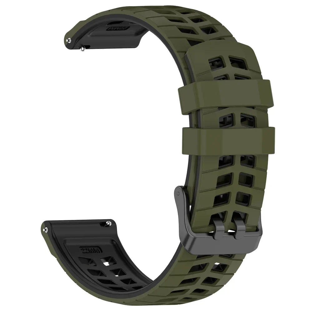Premium 22mm Soft Silicone Sport Watch Strap - Versatile and Durable Wristband Replacement