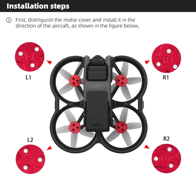 Motor Cover Cap for DJI Avata Drone Aluminum Alloy Protection Guard Dust-proof Engine Protector Anti-scratch Accessories