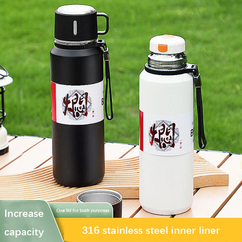 

316 Stainless Steel Insulated Cup Tea Warm Water Bottle for Outdoor Sports of Students Warm Water Cup Large Capacity Thermos