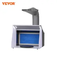 VEVOR Airbrush Spray Booth Portable Hobby Airbrush Paint Spray Booth Kit with 4 LED Light Powerful Dual Exhaust Fans 1