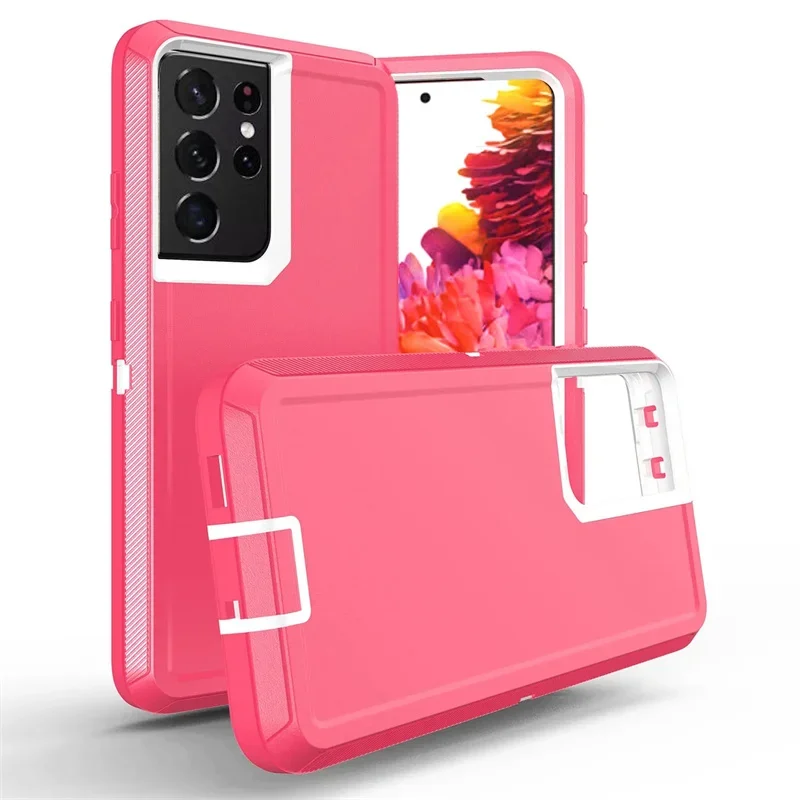 3-in-1 Heavy Duty Armor Phone Protector Case - Hybrid Rugged Design