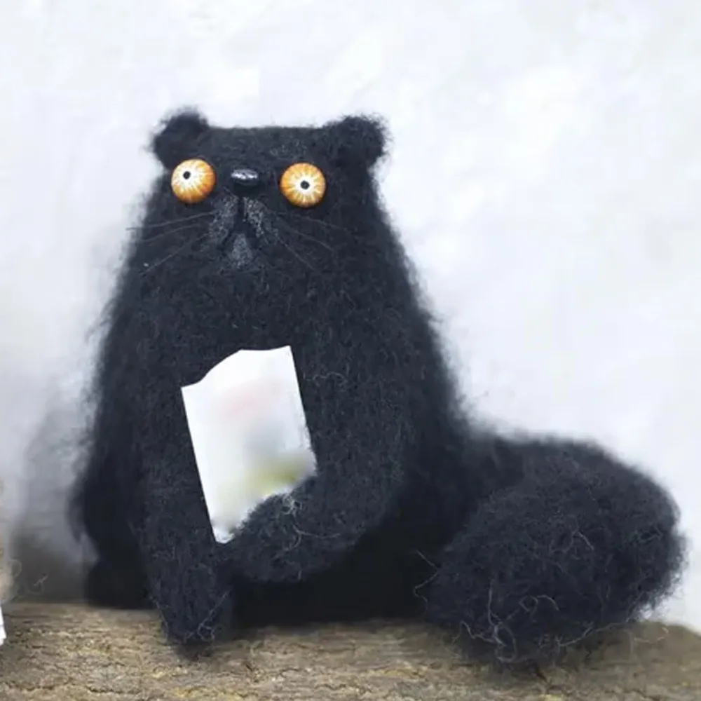 Quirky Handmade Wool Felt Animal Companions - Mini Decor