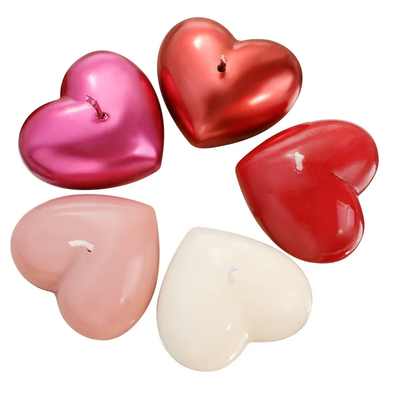 Romantic Heart-Shaped Aromatherapy Candle Handmade Gift