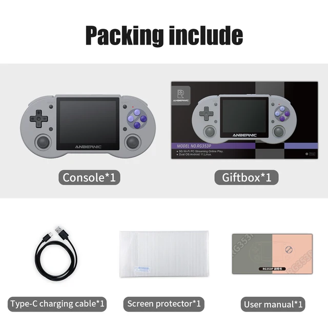 Console de jeu portable RG353P, écran multi-tactile de 3.5 pouces – Image 5