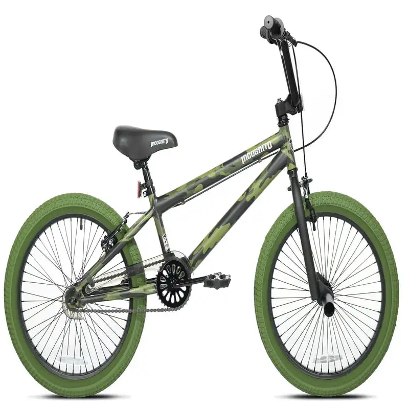 

Велосипед BMX для мальчиков 20 дюймов, зеленый камуфляж