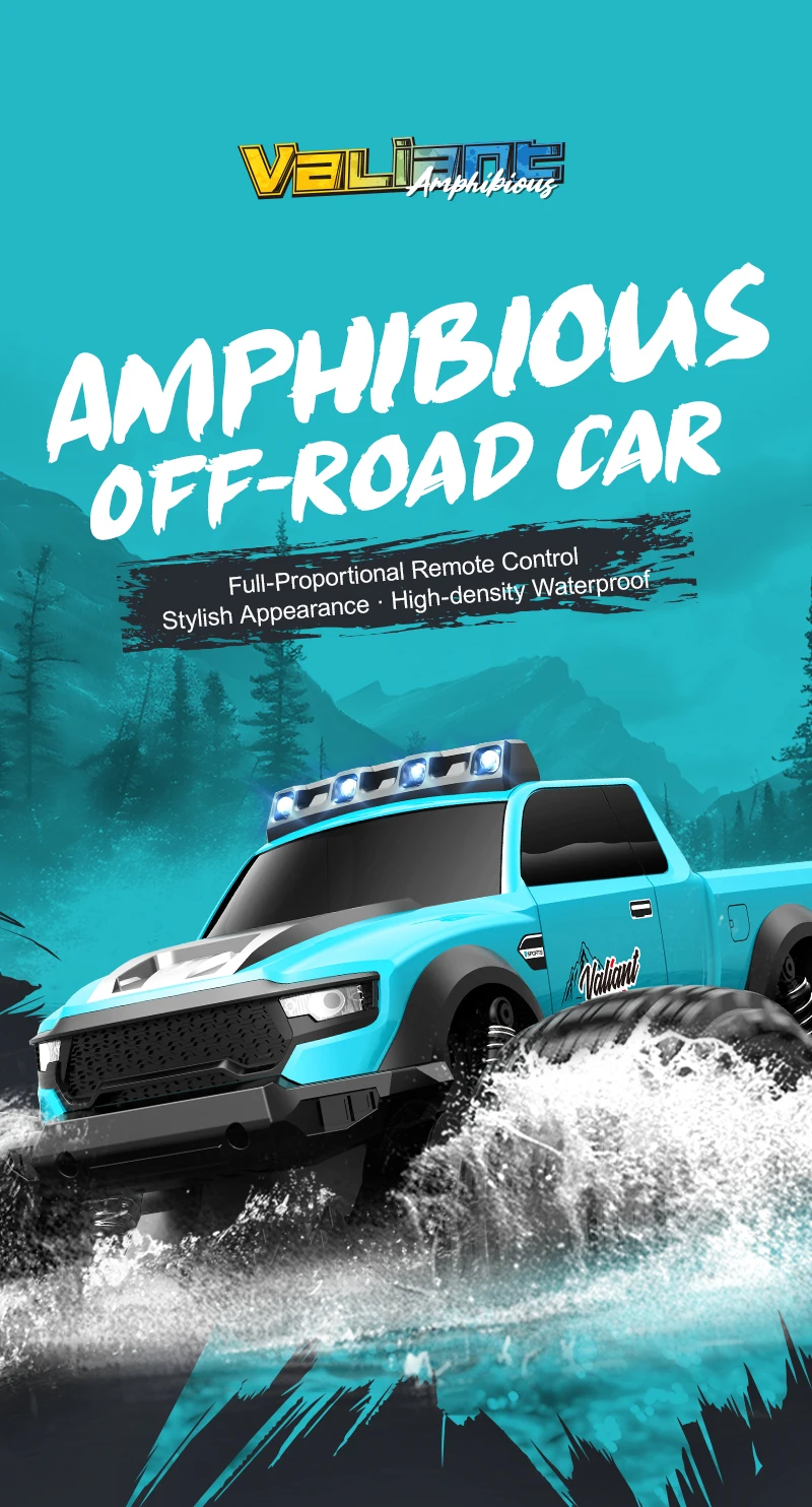 Professionelles ferngesteuertes RC-Auto im Vollformat, Geländewagen, Allradantrieb für Erwachsene, Klettern und Driften, amphibisches Spielzeug c – Detail 1