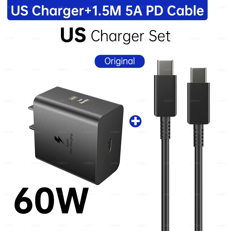 ตัวเลือกสินค้า อะแดปเตอร์ชาร์จ Samsung 60W PD Type-C สำหรับ S26 Ultra