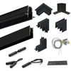 2m Magnetic Rail Linear Magnetic Track Lighting Accessories 2 Meters Ceiling Magnet Track Kits 48V Power Supply Corner Connector 1