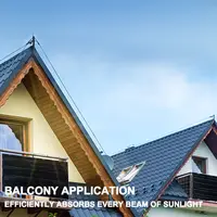 Grid-connected solar panel system balcony Kit de panneaux solaires photovoltaïques pour la maison, système Plug and Play, micro alimentation domestique, Sicile, balcon, 600 V, 400W, 200W, 220 W Solar Panel Complete Kit 6
