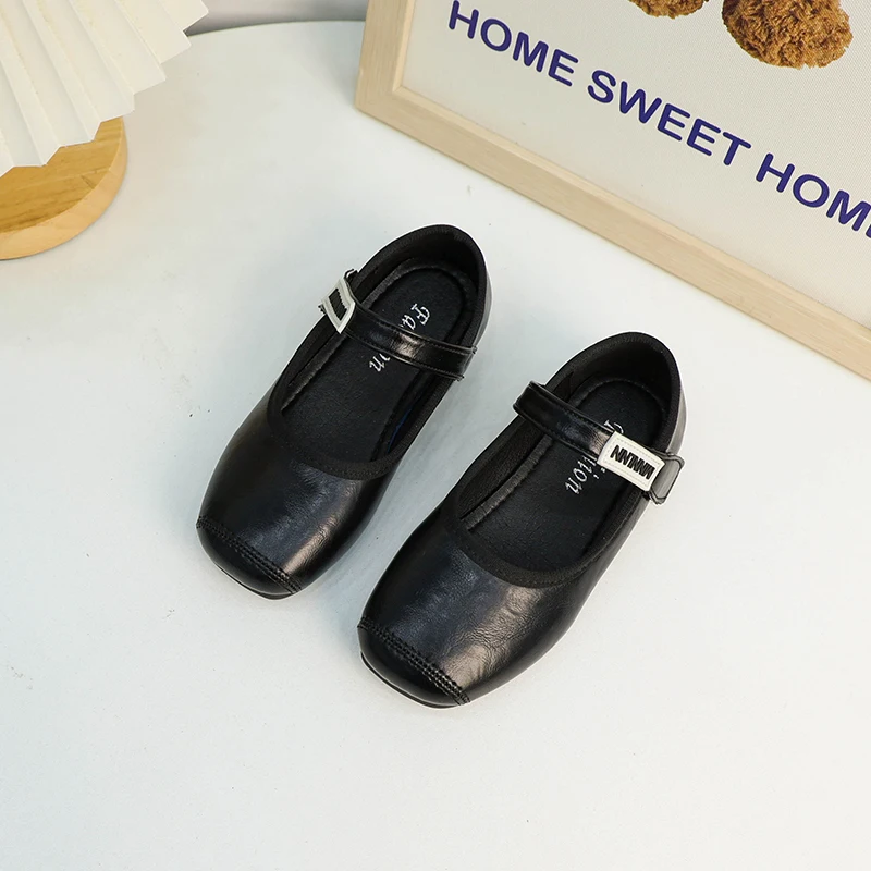 туфли для девочки Non Slip Girl Shoes Leather Shoes Children Shoe for Girl Princess Flat Autumn Soft Soled
