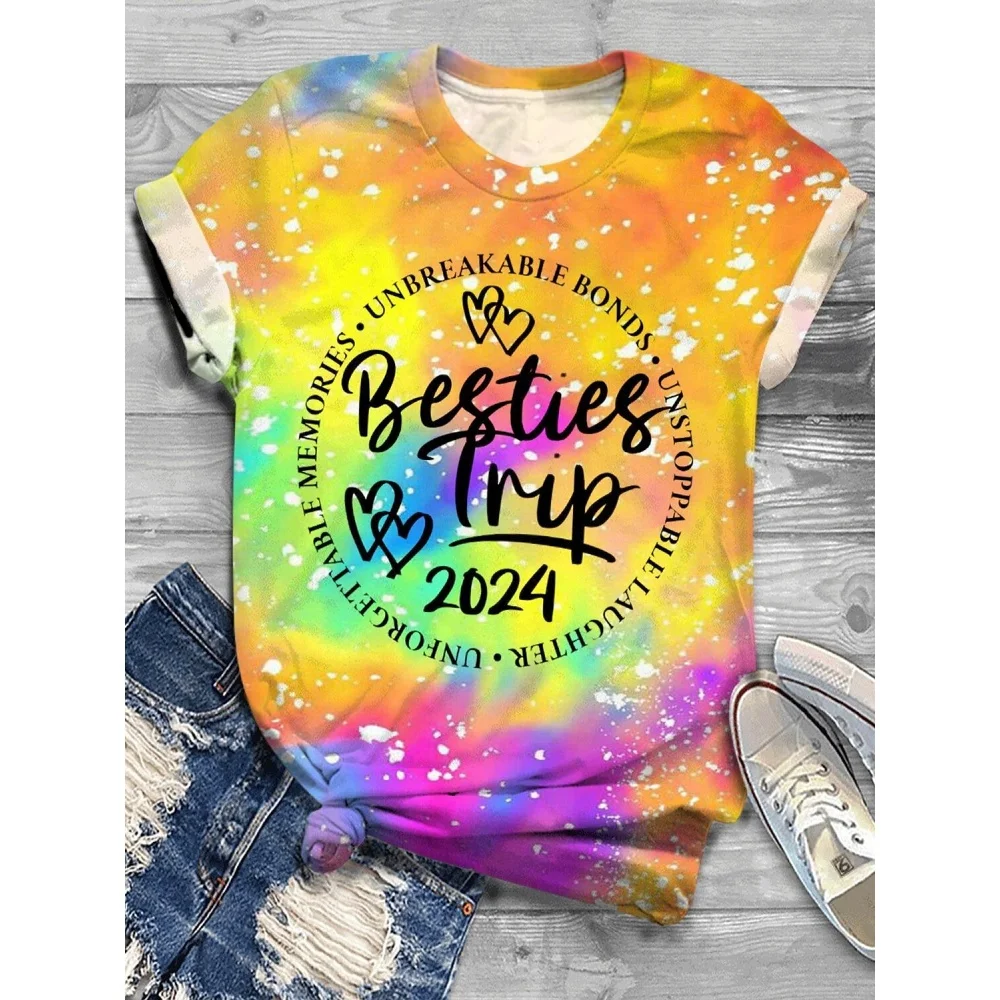 

Women's T-Shirts Cartoon Characters 3d Print Rose T-Shirt Harajuku Casual Short Sleeve Top Tee O Neck Oversized Female Clothing