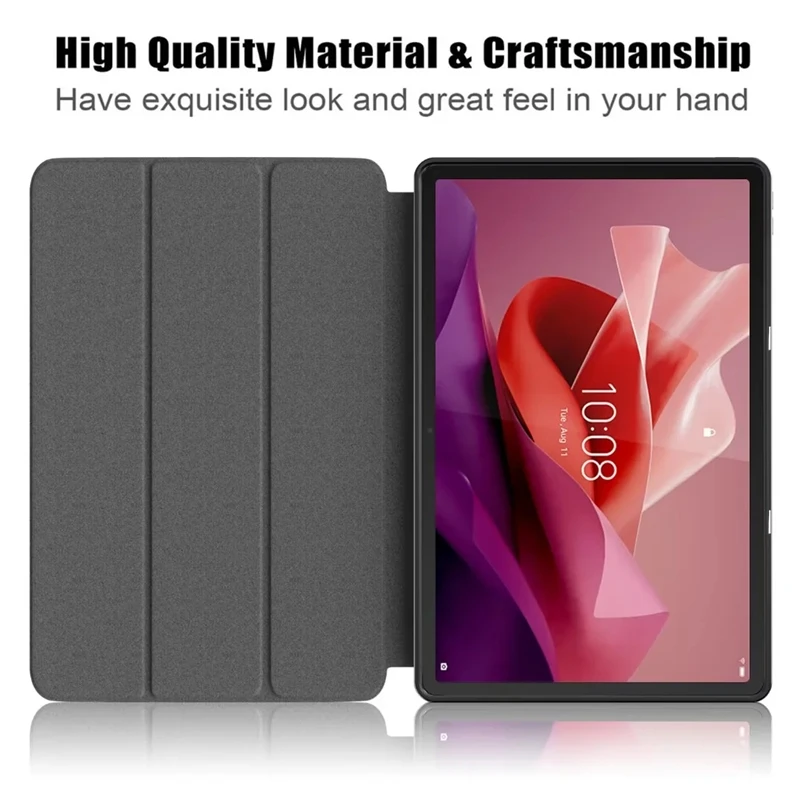 Sleek Tri-Folding Leather Tablet Cover - Lightweight and Durable Design