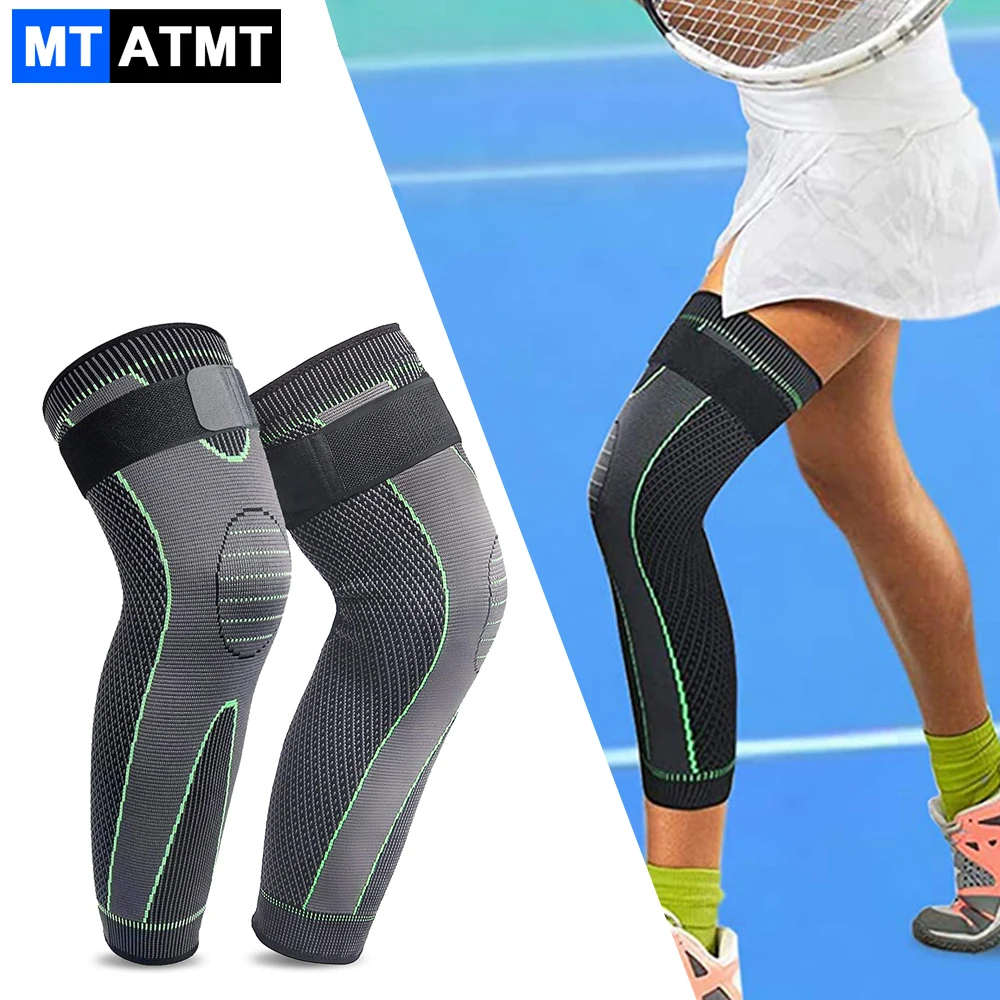 

Compression Leg Knee Sleeves with Elastic straps for Basketball, Knee Pain,Working Out, Joint Pain, Arthritis,Running, ACL