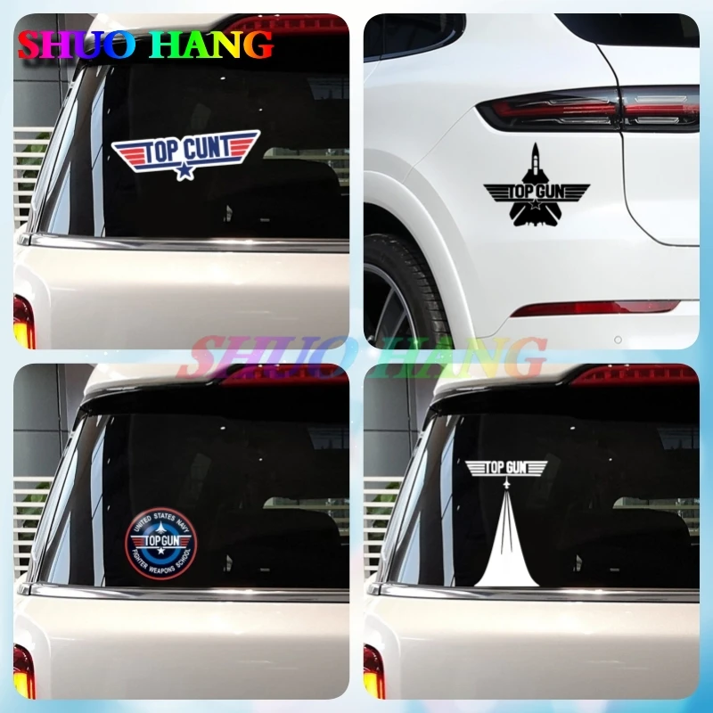 

TOP GUN FUNNY RUDE STICKER Waterproof DECAL Drift JDM Race Car 4x4 Maverick Vinyl Car Accessories Motorcycle Helmet Decoration