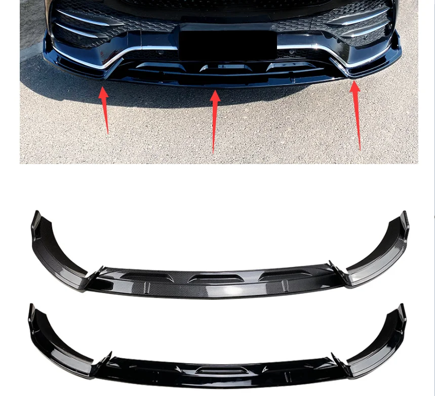 Car Front Bumper Lip Chin Spoiler Splitters For Mercedes Benz GLE Class