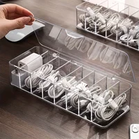 5pcs Organize Your Cables & Keep Them Dust-Free With This Desktop Storage Box 1
