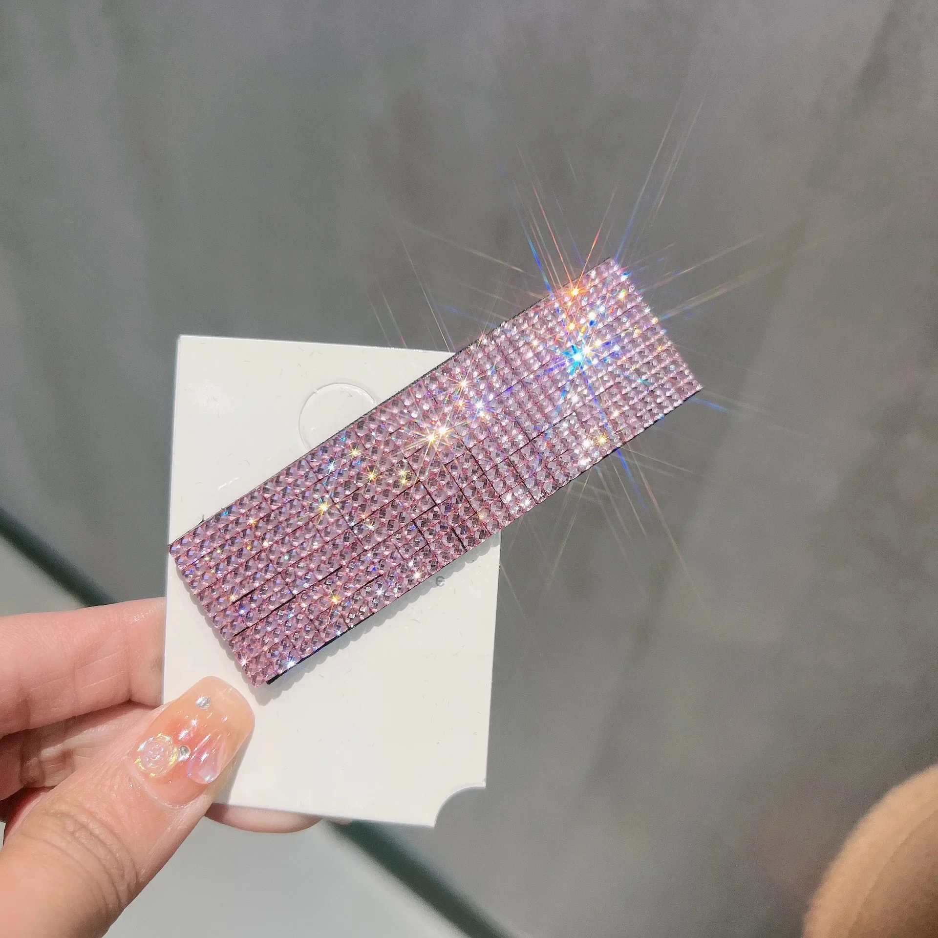 Damen Glitzer Glänzende Strass-Haarspangen Koreanische Mode Kreative Rechteckige Haarklammern Mädchen Haarstyling-Accessoires – Detail 11