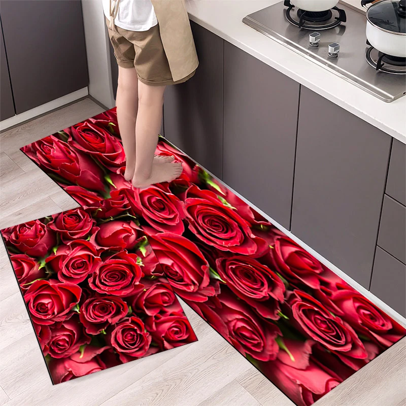 Kitchen Mat Carpet for Floor Home Entrance Doormat Bedroom Living Room Decor Bedside Rug Hallway Balcony Bathroom Anti-Slip Mat