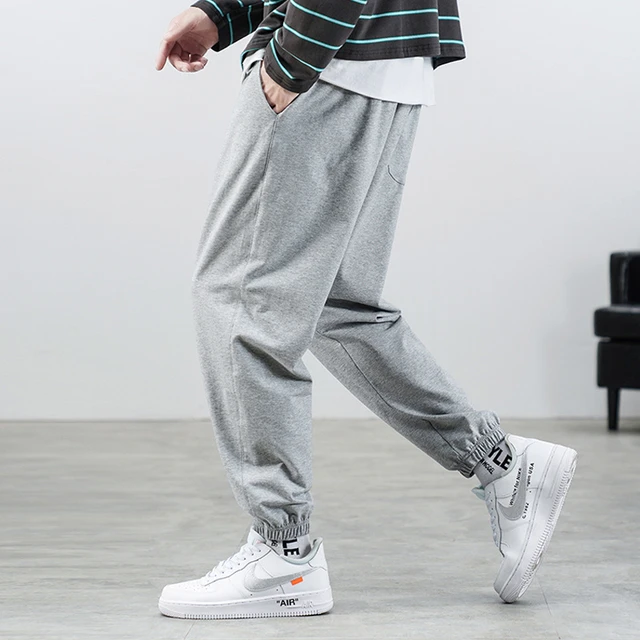  Casual Solid Joggers for Men Cotton Thick Sweatpants