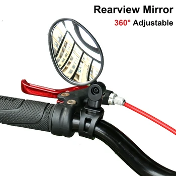 Specchietto retrovisore per bici 360° (1 pezzo) ° Specchietto retrovisore girevole per manubrio, sicuro per bambini e adulti, grandangolare per bicicletta, ciclismo, scooter, di piccole dimensioni