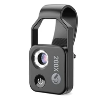 200X Cell Phone Microscope Accessory with Window Microscope, Portable Mini Digital Microscope with LED Light/Universal Clip 1