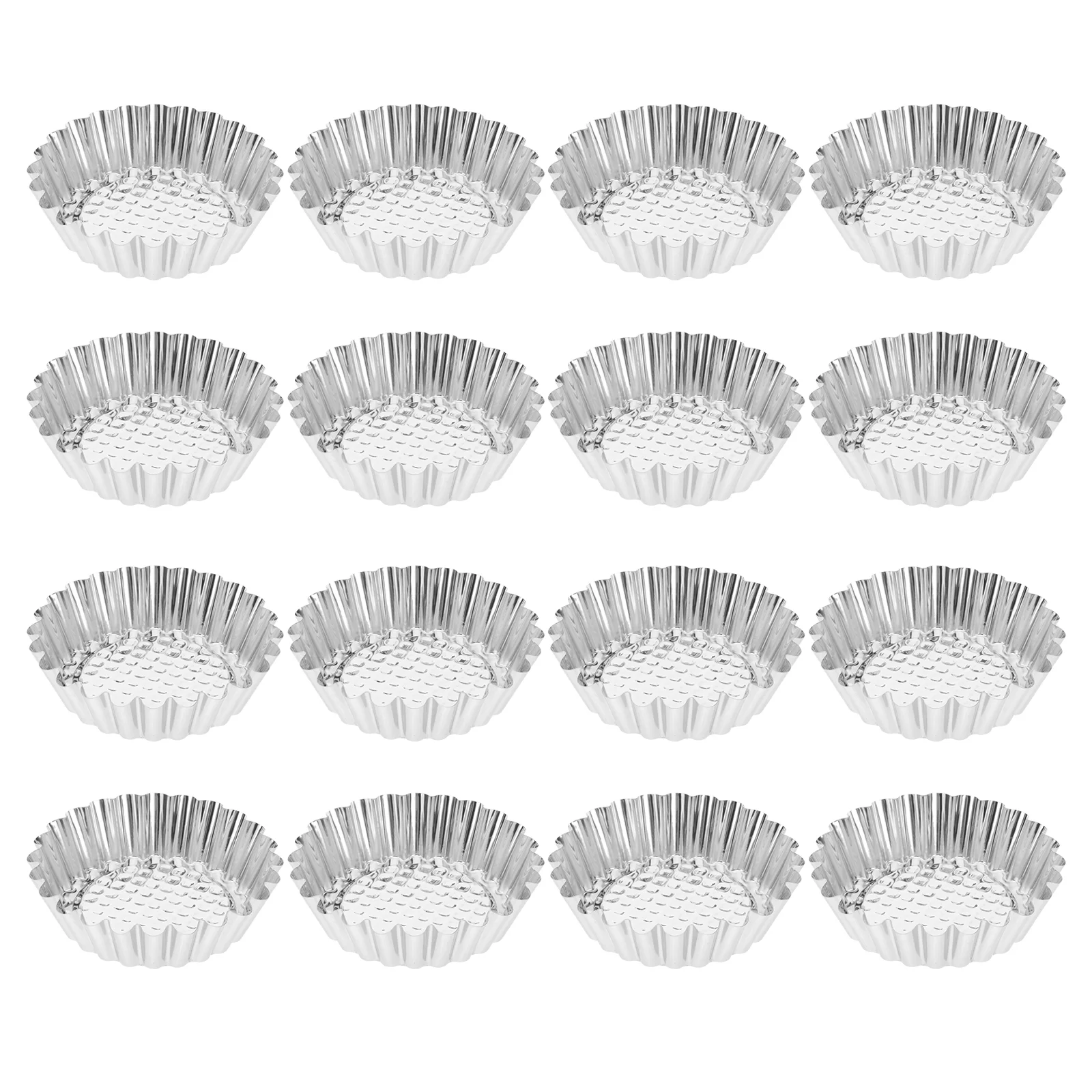 

Stainless Steel Round Lace Egg Tart Molds Reusable Tartlet Moulds Baking Cup