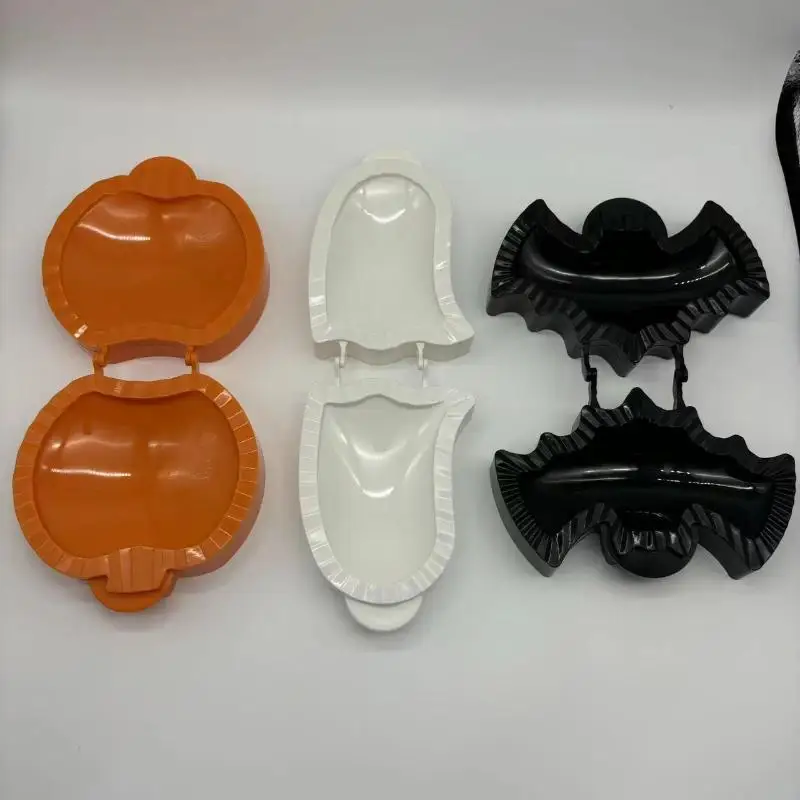 3PCS Halloween Baking Hand Molds Dough Presser Pocket Pie Molds Hand Pie Press Mold Maker Pumpkin Ghost Bat Shaped
