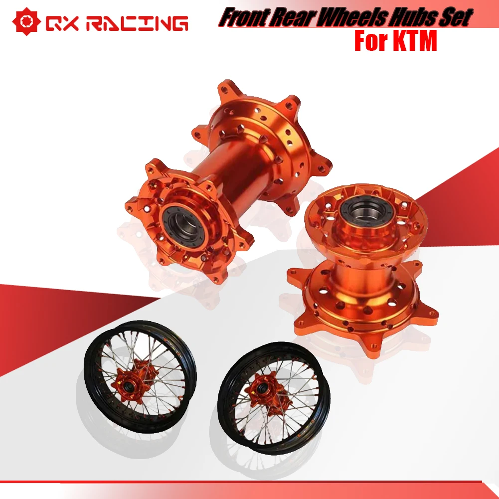 36 Holes Front Rear Wheels Hubs Set For KTM EXC SX SXF XC XCF XCW XCFW EXCF 125 250 350 450 525 530 2003- Motorcycle Rims