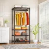 Mini Portable Closet, 4 Tiers Freestanding Clothing Garment Rack for Small Space, Metal Clothes Wardrobe System for Bedroom 2
