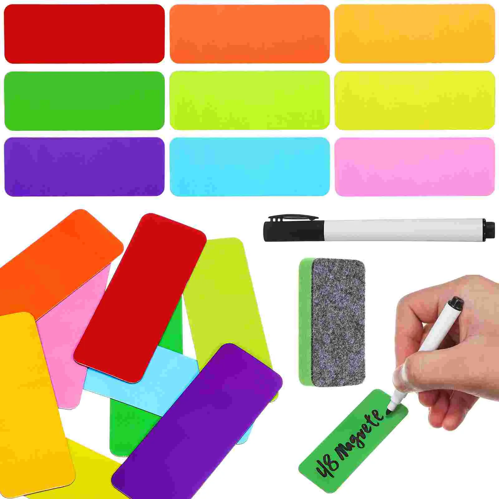 

Label Marking Stickers Magnet Name Tags Soft Magnetic Writable Magnets Labels Refrigerator Dry Erase