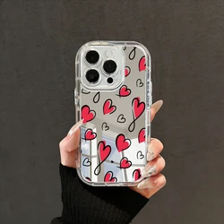 Stylish Shockproof Love Heart Makeup Mirror Phone Case - iPhone SE (2020) (TM - P9541)